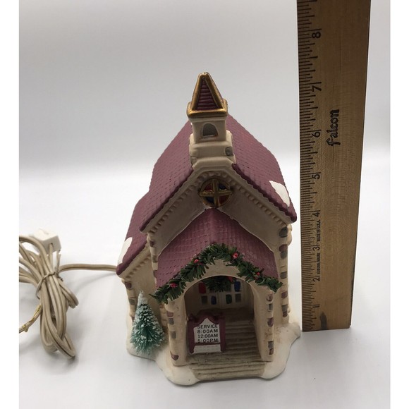 Vintage Christmas Valley 1992 Collector’s Series Lighted Village Church … - Picture 11 of 16